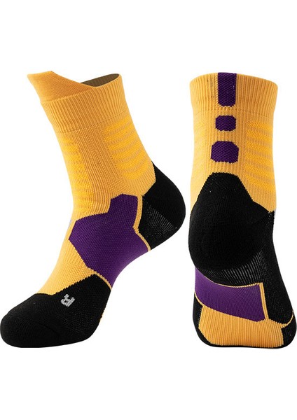 Yetişkin Basketbol Çorapları, Kalınlaştırılmış, Nefes Alabilen, Kaymayan, Spor Çorapları, Baldır Ortası Çorapları (Yurt Dışından)