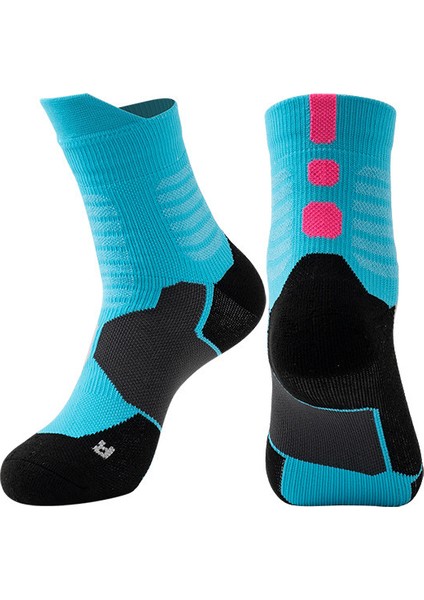 Yetişkin Basketbol Çorapları, Kalınlaştırılmış, Nefes Alabilen, Kaymayan, Spor Çorapları, Baldır Ortası Çorapları (Yurt Dışından)