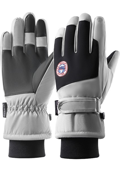 Erkekler ve Kadınlar Için Kış Kayak Elnleri Sıçramaya Dalı Sıcak Kalınlaştırılmış Kaymaz Dokunmatik Ekran Sürme Sürüş Elnleri (Yurt Dışından)