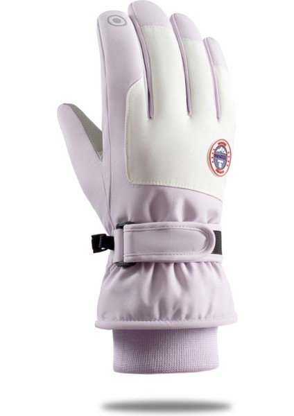 Erkekler ve Kadınlar Için Kış Kayak Elnleri Sıçramaya Dalı Sıcak Kalınlaştırılmış Kaymaz Dokunmatik Ekran Sürme Sürüş Elnleri (Yurt Dışından)