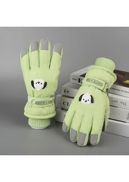 Kayak Sıcak Eln Bayanlar Sonbahar ve Kış Yastıklı Kalınlaşmış Sürme Tramvay Su Geçirmez Karikatür Sevimli Dokunmatik Ekran Eln (Yurt Dışından)