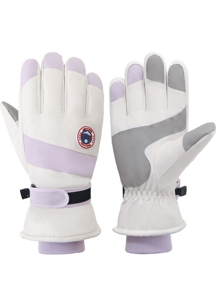 Erkekler ve Kadınlar Için Kış Kayak Elnleri Sıçramaya Dalı Sıcak Kalınlaştırılmış Kaymaz Dokunmatik Ekran Sürme Sürüş Elnleri (Yurt Dışından)