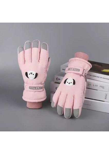 Kayak Sıcak Eln Bayanlar Sonbahar ve Kış Yastıklı Kalınlaşmış Sürme Tramvay Su Geçirmez Karikatür Sevimli Dokunmatik Ekran Eln (Yurt Dışından)