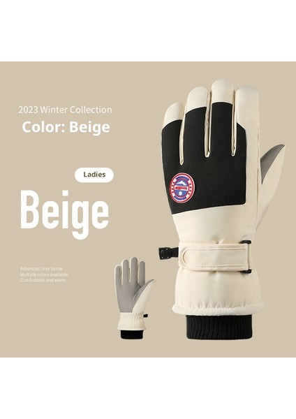 Kayak Elnleri Yastıklı Erkek ve Kadın Kayak Elnleri Kız Öğrenciler Açık Elektrikli Araba Sürme Yastıklı Bölünmüş Parmak Elnleri Erkek Kış (Yurt Dışından)