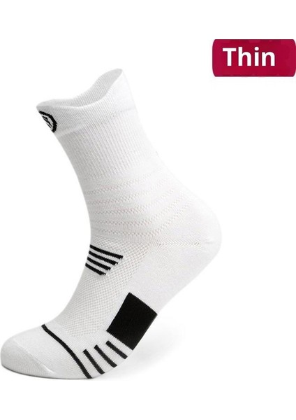 Erkek Basketbol Çorapları, Kalınlaştırılmış Havlu Kumaş Taban, Orta Baldır, Yüksek Bilekli, Outdoor Çoraplar, Spor Çorapları. (Yurt Dışından)