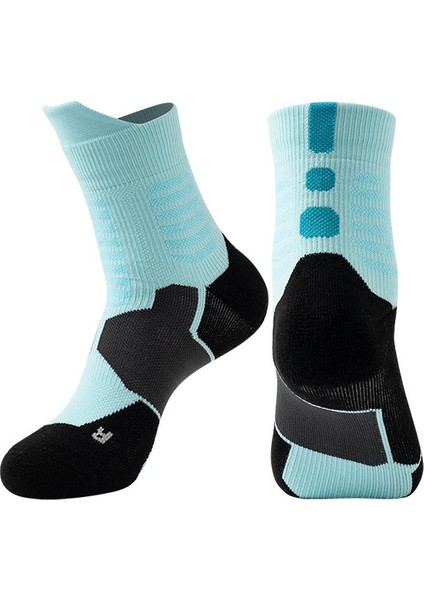 Yetişkin Basketbol Çorapları, Kalınlaştırılmış, Nefes Alabilen, Kaymayan, Spor Çorapları, Baldır Ortası Çorapları (Yurt Dışından)