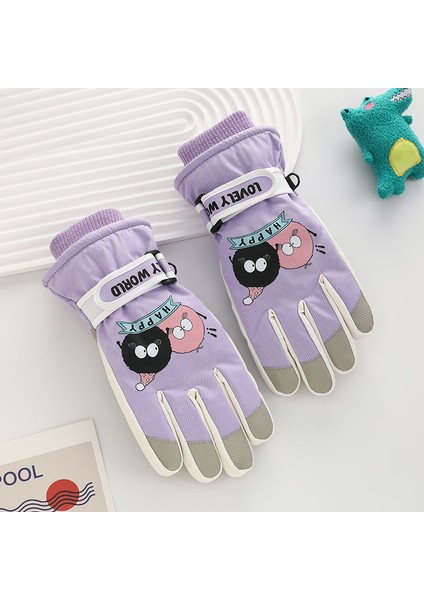 Kışlık Çocuk Yastıklı Eln Sürme Soğuk Bisiklet Açık Kayak Elnleri Ilkokul Elnleri (Yurt Dışından)