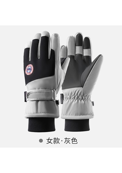 Erkekler ve Kadınlar Için Kış Kayak Elnleri Sıçramaya Dalı Sıcak Kalınlaştırılmış Kaymaz Dokunmatik Ekran Sürme Sürüş Elnleri (Yurt Dışından)