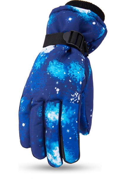 Kışlık Çocuk Kayak Elnleri Kalınlaştırılmış ve Yastıklı Kaymaz Sıcak Açık Hava Oyun Kar Erkek ve Kız Eln Giymek (Yurt Dışından)