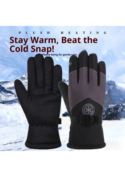 2025 Yeni Kış Kayak Elnleri Erkek ve Kadın Elektrikli Araba Yastıklı Sıcak Kalınlaşmış Yuvarlak Etiket Açık Sürme (Yurt Dışından)