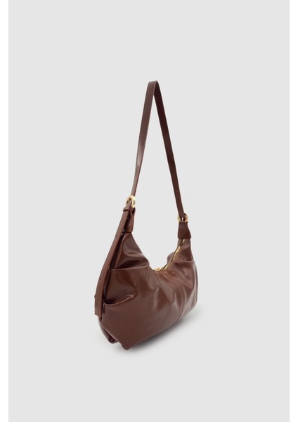 Lilsa Ayarlanabilir Askılı Yumuşak Form Baget Omuz Çantası Taba indirimleri