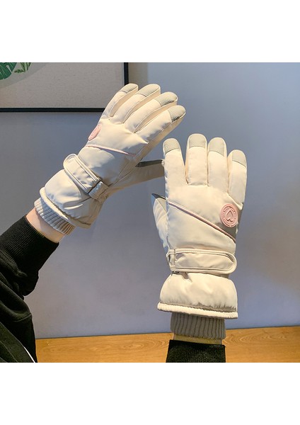 Kayak Elnleri Sıcak Sürme Soğuk Spor Elnleri Kadın Kış Yastıklı Kalınlaştırılmış Açık Dağcılık Su Geçirmez Dokunmatik Ekran Olabilir (Yurt Dışından)