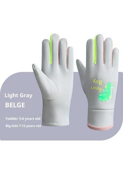 Çocuk Kış Erkek ve Kız Açık Sürme Kayak Oynama Kar Su Geçirmez Soğuk Yastıklı Sıcak Elnler (Yurt Dışından)