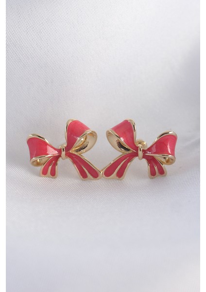 Pirinç Pembe Renk Fiyonk Küpe - TJ-BKP8941 fiyatları