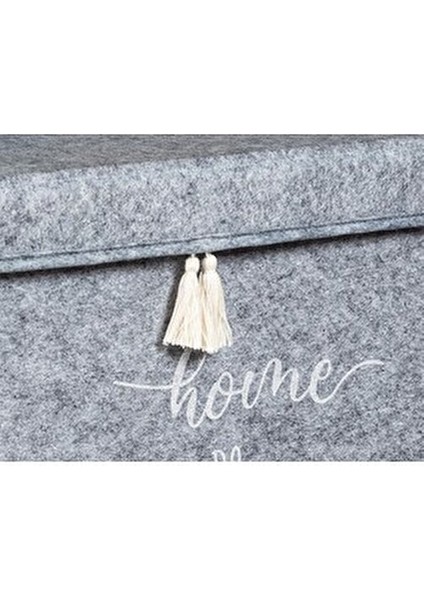 Keçe Kapaklı Çok Amaçlı Mega Kutu Bej 55 X 41 X 30 cm