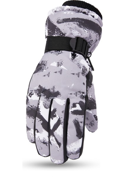 Kışlık Çocuk Kayak Elnleri Kalınlaştırılmış ve Yastıklı Kaymaz Sıcak Açık Hava Oyun Kar Erkek ve Kız Eln Giymek (Yurt Dışından)