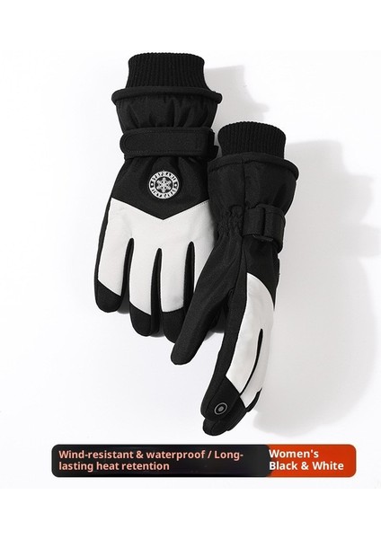 Kayak Elnleri Yastıklı Erkek ve Kadın Kayak Elnleri Kız Öğrenciler Açık Elektrikli Araba Sürme Yastıklı Bölünmüş Parmak Elnleri Erkek Kış (Yurt Dışından)