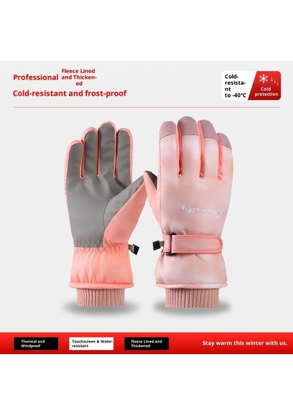 Kayak Elnleri Erkek ve Kadın Kış Yastıklı Sıcak Açık Bisiklet Dağcılık Kalınlaşmış Su Geçirmez Soğuk Geçirmez (Yurt Dışından)