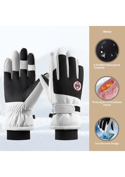 Kayak Elnleri Erkek ve Kadın Kış Yastıklı Sıcak Açık Bisiklet Dağcılık Kalınlaşmış Su Geçirmez Soğuk Geçirmez (Yurt Dışından)