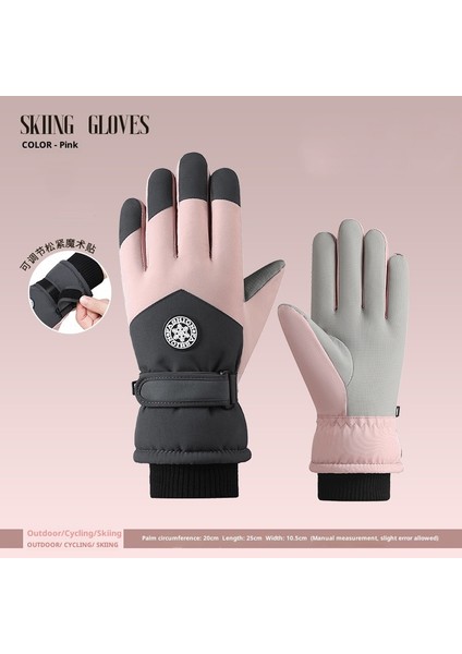 Kayak Elnleri Yastıklı Erkek ve Kadın Kayak Elnleri Kız Öğrenciler Açık Elektrikli Araba Sürme Yastıklı Bölünmüş Parmak Elnleri Erkek Kış (Yurt Dışından)