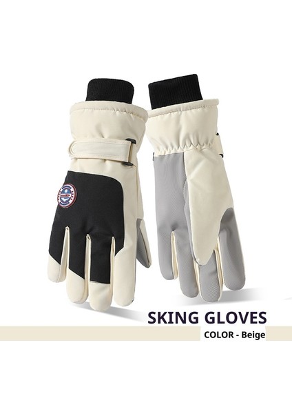 Kayak Elnleri Yastıklı Erkek ve Kadın Kayak Elnleri Kız Öğrenciler Açık Elektrikli Araba Sürme Yastıklı Bölünmüş Parmak Elnleri Erkek Kış (Yurt Dışından)