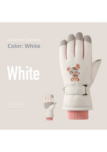 Kayak Elnleri Yastıklı Erkek ve Kadın Kayak Elnleri Kız Öğrenciler Açık Elektrikli Araba Sürme Yastıklı Bölünmüş Parmak Elnleri Erkek Kış (Yurt Dışından)