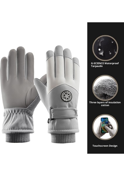 Kayak Elnleri Erkek ve Kadın Kış Yastıklı Sıcak Açık Bisiklet Dağcılık Kalınlaşmış Su Geçirmez Soğuk Geçirmez (Yurt Dışından)