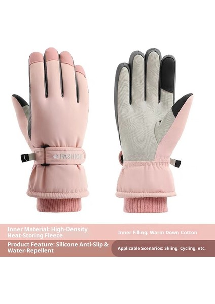 Kayak Elnleri Erkek ve Kadın Kış Yastıklı Sıcak Açık Bisiklet Dağcılık Kalınlaşmış Su Geçirmez Soğuk Geçirmez (Yurt Dışından)