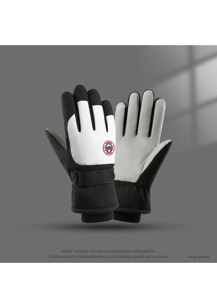 Kayak Elnleri 2025 Kış Erkek ve Kadın Açık Dağcılık Soğuk Yastıklı Dokunmatik Ekran Kalınlaştırılmış Sıcak Elnler (Yurt Dışından)