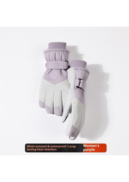 Kayak Elnleri Yastıklı Erkek ve Kadın Kayak Elnleri Kız Öğrenciler Açık Elektrikli Araba Sürme Yastıklı Bölünmüş Parmak Elnleri Erkek Kış (Yurt Dışından)