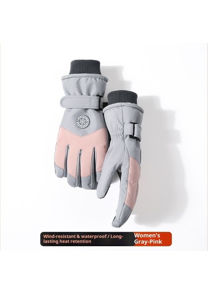 Kayak Elnleri Yastıklı Erkek ve Kadın Kayak Elnleri Kız Öğrenciler Açık Elektrikli Araba Sürme Yastıklı Bölünmüş Parmak Elnleri Erkek Kış (Yurt Dışından)