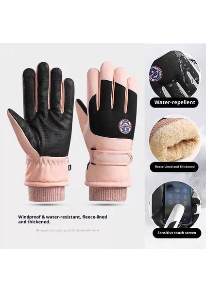 Kayak Elnleri 2025 Kış Erkek ve Kadın Açık Dağcılık Soğuk Yastıklı Dokunmatik Ekran Kalınlaştırılmış Sıcak Elnler (Yurt Dışından)