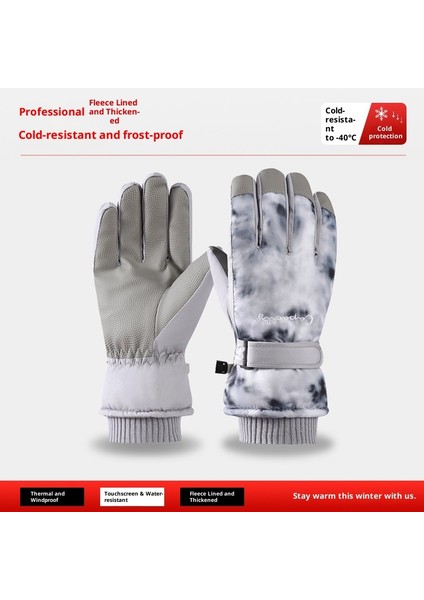 Kayak Elnleri Erkek ve Kadın Kış Yastıklı Sıcak Açık Bisiklet Dağcılık Kalınlaşmış Su Geçirmez Soğuk Geçirmez (Yurt Dışından)