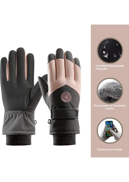 Kayak Elnleri Erkek ve Kadın Kış Yastıklı Sıcak Açık Bisiklet Dağcılık Kalınlaşmış Su Geçirmez Soğuk Geçirmez (Yurt Dışından)