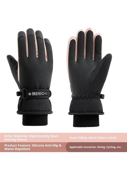 Kayak Elnleri Erkek ve Kadın Kış Yastıklı Sıcak Açık Bisiklet Dağcılık Kalınlaşmış Su Geçirmez Soğuk Geçirmez (Yurt Dışından)