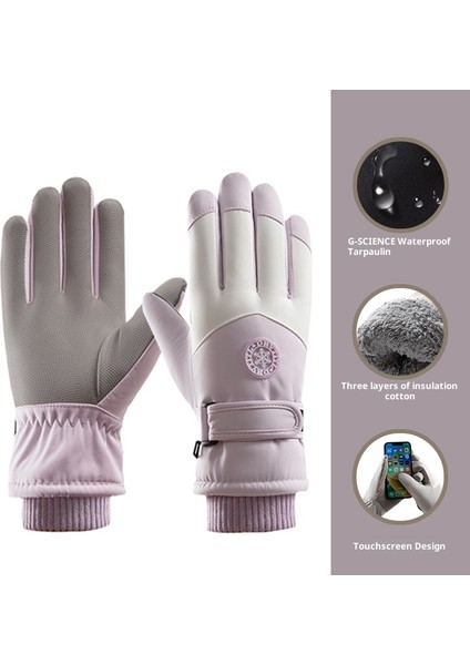 Kayak Elnleri Erkek ve Kadın Kış Yastıklı Sıcak Açık Bisiklet Dağcılık Kalınlaşmış Su Geçirmez Soğuk Geçirmez (Yurt Dışından)