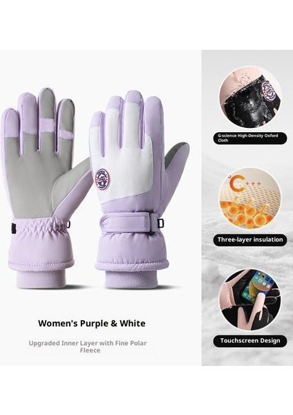 Kayak Elnleri Erkek ve Kadın Kış Yastıklı Sıcak Açık Bisiklet Dağcılık Kalınlaşmış Su Geçirmez Soğuk Geçirmez (Yurt Dışından)