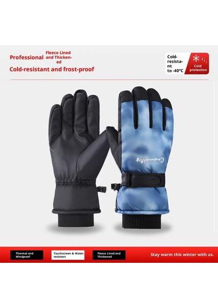 Kayak Elnleri Erkek ve Kadın Kış Yastıklı Sıcak Açık Bisiklet Dağcılık Kalınlaşmış Su Geçirmez Soğuk Geçirmez (Yurt Dışından)