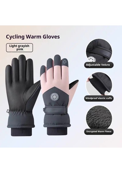 Kayak Elnleri 2025 Kış Erkek ve Kadın Açık Dağcılık Soğuk Yastıklı Dokunmatik Ekran Kalınlaştırılmış Sıcak Elnler (Yurt Dışından)