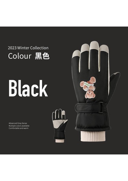 Kayak Elnleri Yastıklı Erkek ve Kadın Kayak Elnleri Kız Öğrenciler Açık Elektrikli Araba Sürme Yastıklı Bölünmüş Parmak Elnleri Erkek Kış (Yurt Dışından)