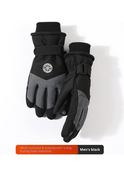 Kayak Elnleri Yastıklı Erkek ve Kadın Kayak Elnleri Kız Öğrenciler Açık Elektrikli Araba Sürme Yastıklı Bölünmüş Parmak Elnleri Erkek Kış (Yurt Dışından)