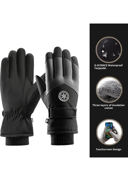 Kayak Elnleri Erkek ve Kadın Kış Yastıklı Sıcak Açık Bisiklet Dağcılık Kalınlaşmış Su Geçirmez Soğuk Geçirmez (Yurt Dışından)