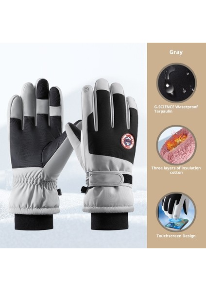 Kayak Elnleri Erkek ve Kadın Kış Yastıklı Sıcak Açık Bisiklet Dağcılık Kalınlaşmış Su Geçirmez Soğuk Geçirmez (Yurt Dışından)