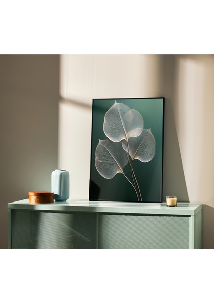 Çerçevesiz Poster 2'li Set, Soyut Minimal Şeffaf Yaprak,çiçek Desenli,modern ,soyut Poster indirimleri