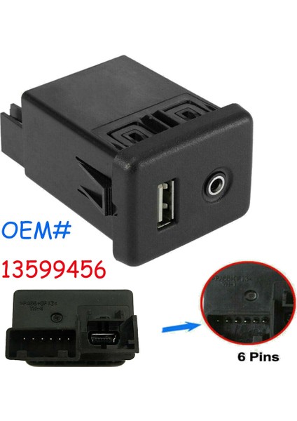 Opel Vauxhall Insignia Için A Gmc Chevrolet Buick Audio Yardımcı Aux Jack USB Şarj Port Modül Soketi 13599456 (Yurt Dışından) fiyatları