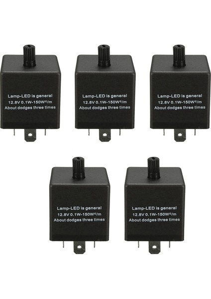 5x 12V 3 Pin LED Ayarlanabilir Araba Flaşör Flaş Rölesi Dönüş Sinyali Işığı Göstergesi (Yurt Dışından)