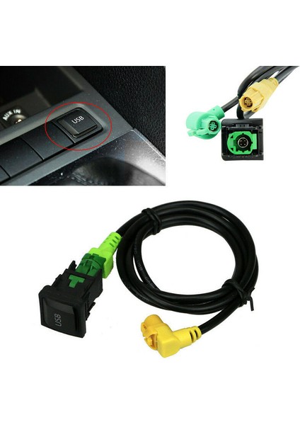 Araba USB Aux Anahtar Kablosu USB Ses Adaptörü RCD510 RNS315 For-Passat B6 B7 Golf 5 Mk5 Golf 6 Mk6 Jetta 5 Mk5 cc (Yurt Dışından) fırsatları