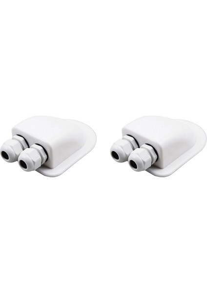 2x Çift Teli Giriş Kutusu Güneş Paneli Çatı Kablo Giriş Kutusu Kablo Kablosu Motorum Çift Delik Rv Yat (Yurt Dışından)