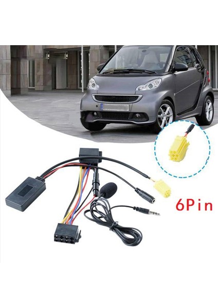 2x 6pin Bluetooth Ses Adaptörü Mikrofon Handfree Aux Kablosu Alfa Için Romeo 159 Fiat 500 Lancia Musa Benz Smart Fortwo 451 (Yurt Dışından) indirimleri