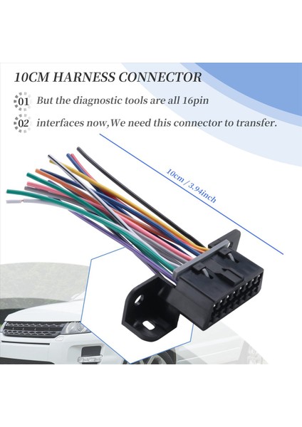 Tam 16 Pin J1962F Obd2 Dişi Dıy Sabit Kablo Demeti Adaptör Bağlayıcı Fiş Çizgi Bağlantı Noktası Kablosu (Yurt Dışından) indirimleri